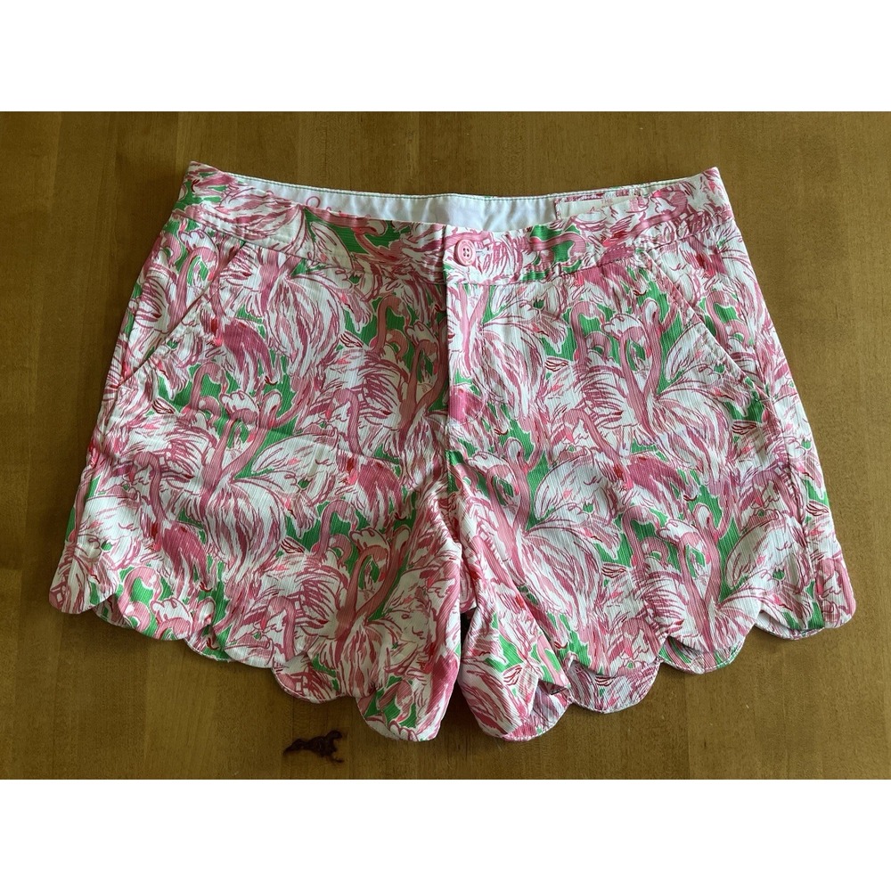 Lilly Pulitzer Women's Shorts Size 4 Flamingo The Buttercup Pink Summer Lake